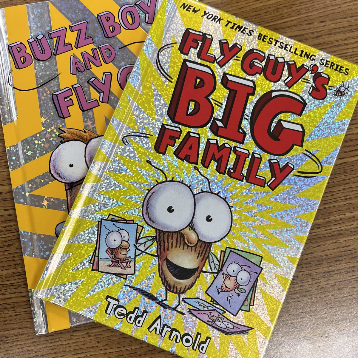 HenRyCreated's tweet image. SO thankful for these new books that were donated by Ms. Flowers’ mom! 😍📚 #wyasd #wyproud #flyguy #badguys