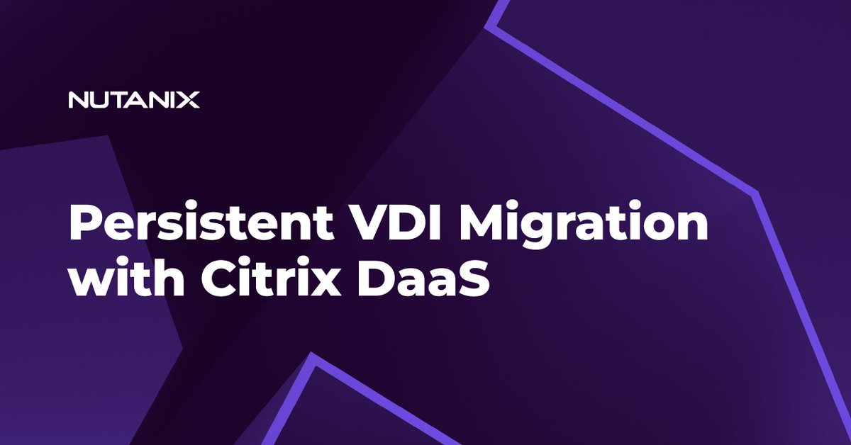 James Kindon, Nutanix Senior Solutions Architect, takes us through Persistent VDI Migration with Citrix DaaS.  Includes a complete explanation of all components used, finishing with a migration script, if required. nutanix.dev/2023/09/29/per… #nutanix #citrix #euc #powershell