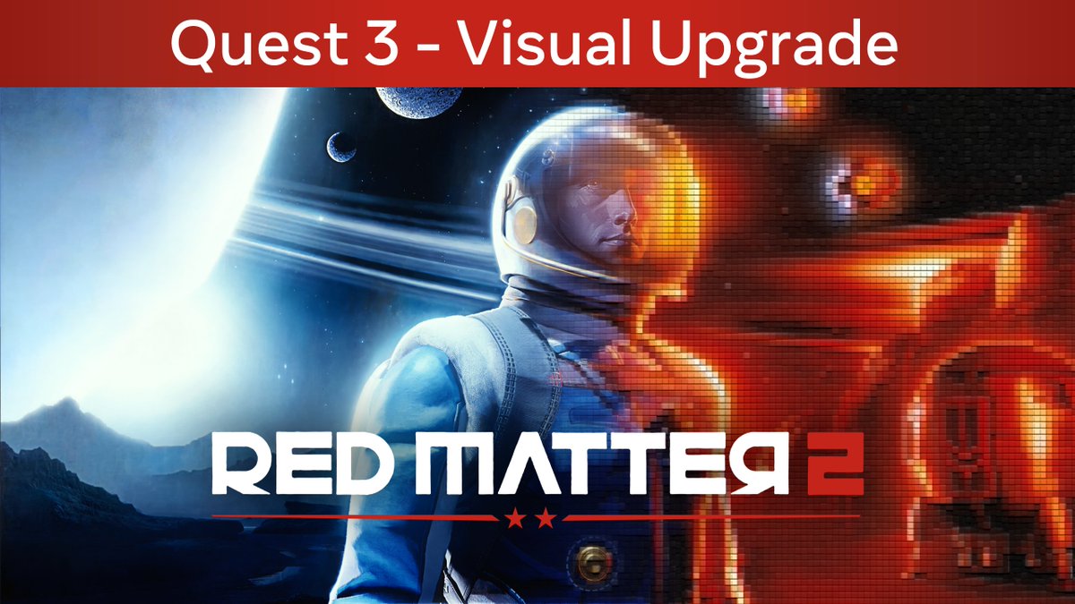 Vertical_Robot's tweet image. Update for Red Matter 2 on Quest is now live! Here is the changelog:

General Updates:
- Achievements: Players can now unlock achievements throughout the game.

Quest 2 Enhancements:
- Dynamic Resolution: Quest 2 now supports dynamic resolution, enhancing visual clarity.

Quest 3…