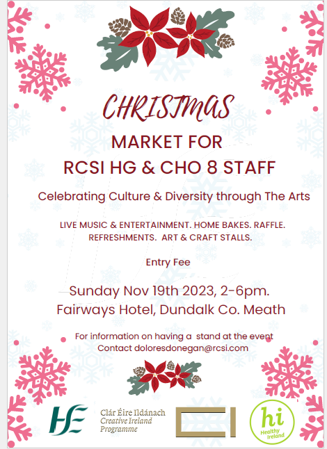 A great opportunity for staff to come together either to take part or enjoy a Christmas market. If you would like to take a stand &amp; be part of the market please contact doloresdonegan@rcsi.com #diversity #culture <a href="/AdrianCleary101/">Adrian Cleary</a> <a href="/OLOLM4E/">Magnet4EuropeOLOL</a> <a href="/CaheyCatriona/">Catriona Mc Cahey</a> <a href="/ainedav/">Aine Kavanagh</a> <a href="/mill/">Mill</a>