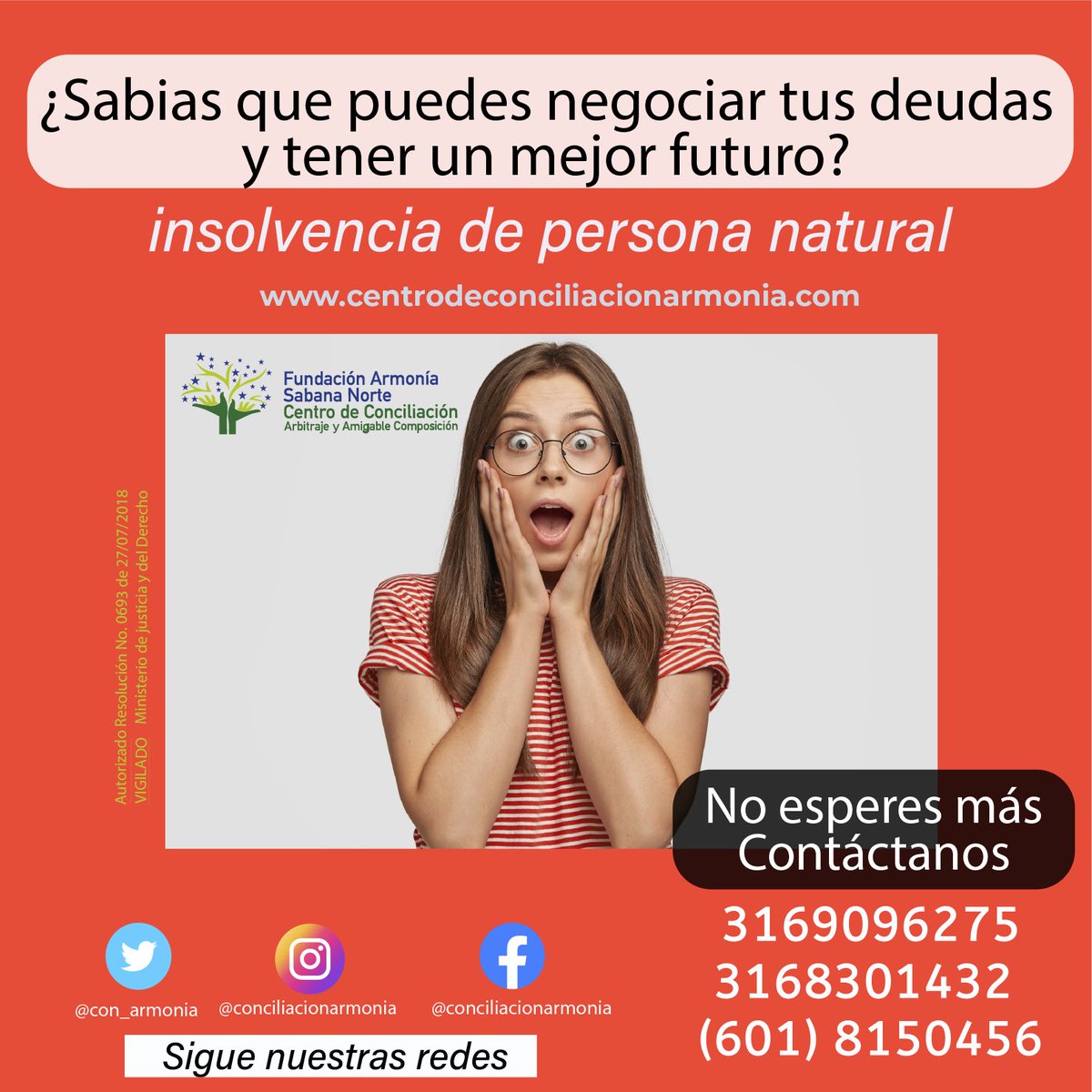 con_armonia's tweet photo. Insolvencia de persona natural, buscar las mejores soluciones y salidas concertadas 
3169096275 - 3168301432 - 6018150456
#conciliación #insolvencia #cuotaalimentaria #solucióndeconflictos #centrosdeconciliación #asesorialegal #uniónmaritaldehecho #sociedadconyugal https://t.co/KQUVeCwdI1