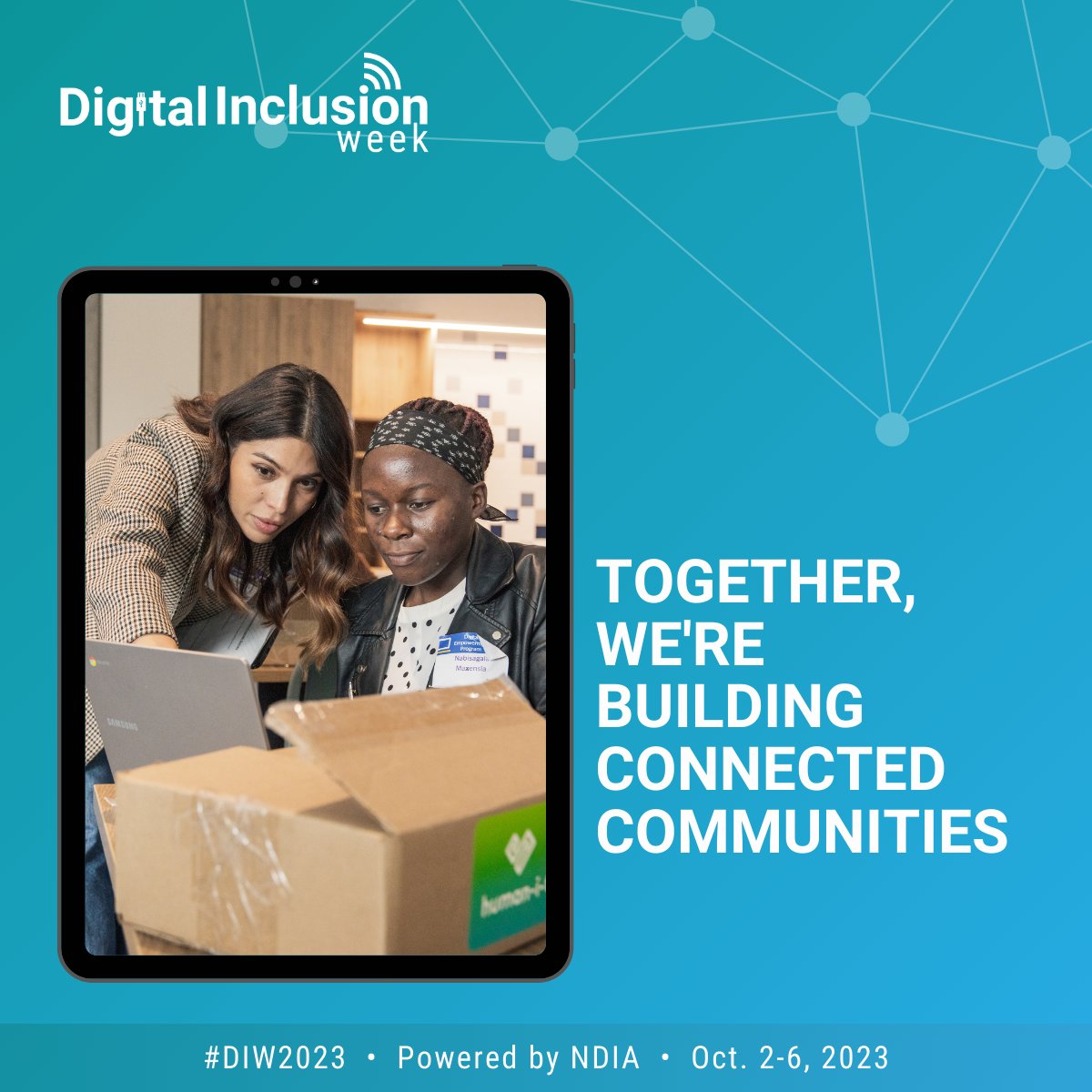 The #DigitalInclusionWeek commences today, from October 2-6, 2023 powered by the <a href="/netinclusion/">NDIA</a>. Join us in major African cities &amp; countries as we build connected communities, make technology accessible and advocate for inclusivity in our current digital world. #DIW2023