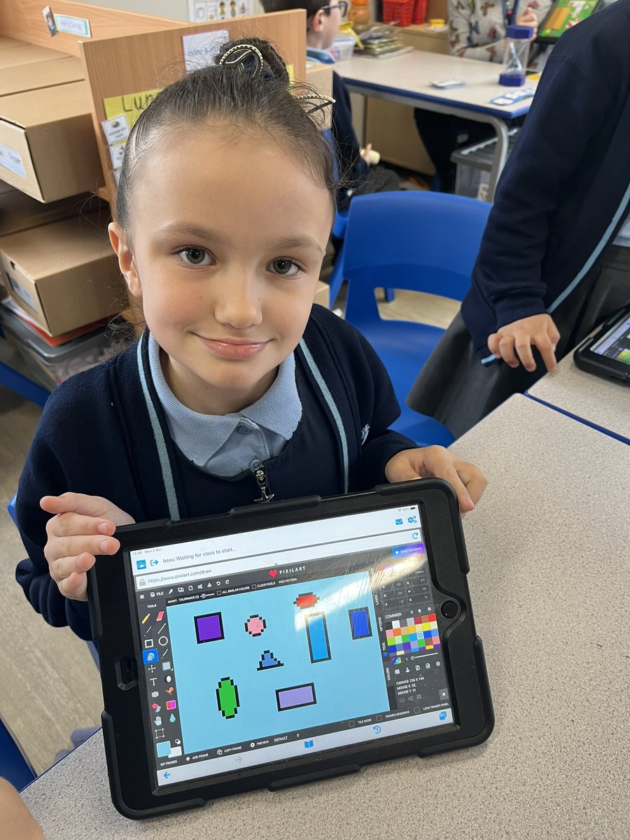 DelphSide's tweet photo. Some superb digital art produced today by Year 2 using @pixil_art . Think we have some future graphic designers on our hands! #Enjoy #Embrace #Evolve #iLearn2 https://t.co/K79alSkrny