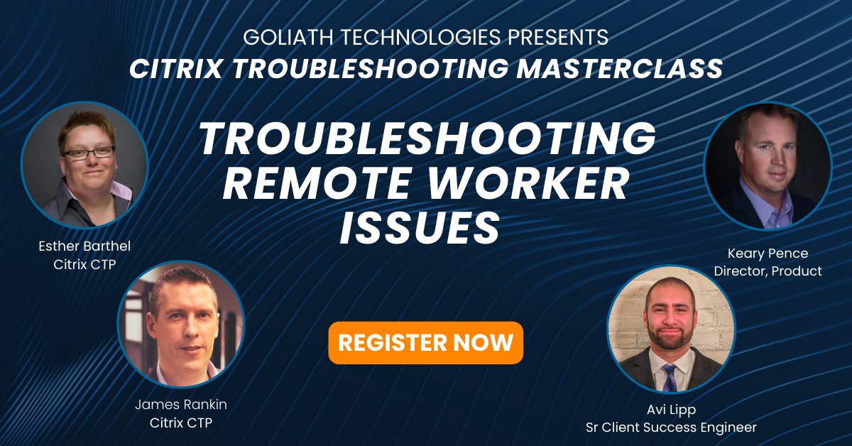 We’re back for another Citrix Troubleshooting Masterclass, where Citrix CTPs <a href="/virtuEs_IT/">Esther Barthel</a>  &amp; <a href="/james____rankin/">James Rankin</a>  go deep into troubleshooting remote end user issues. Register now to save your seat!
#Citrix #UserExperience #CitrixCTP
lnkd.in/evFU5Dii
