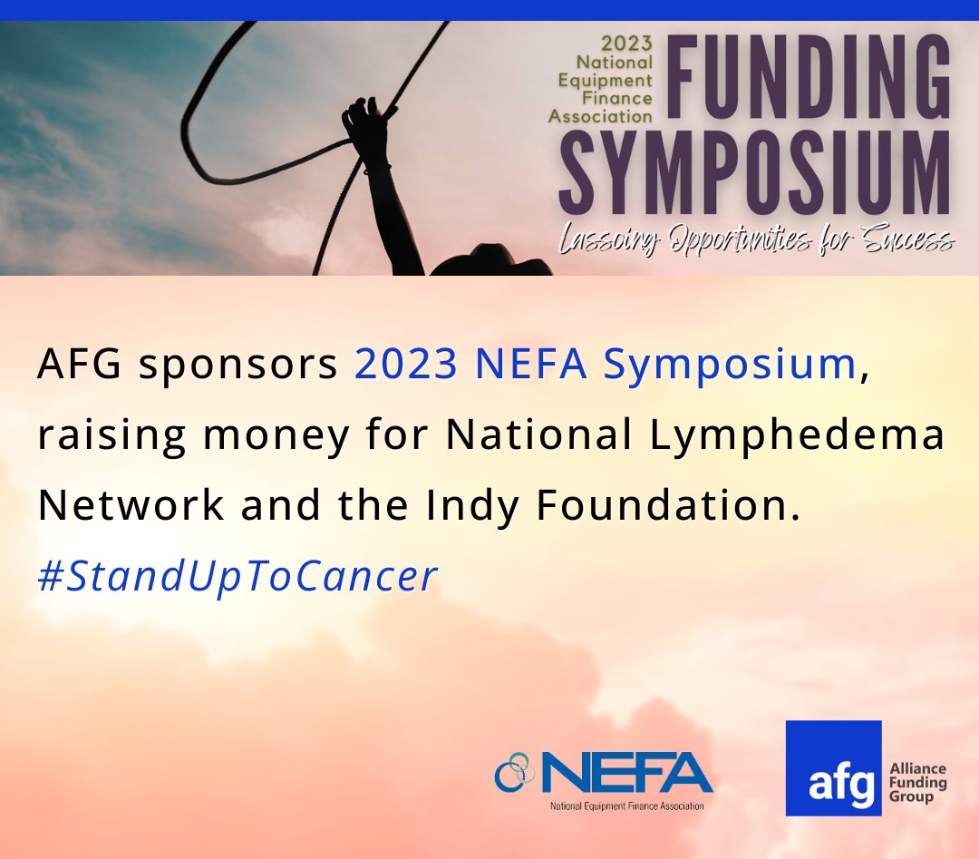 AllianceFunding's tweet photo. Thank you, NEFA and partners for organizing 2023 Funding Symposium Event! We are happy to be taking part and being helpful. See more information about the event:
https://t.co/ZU95qidvnT

#CancerReseacrch #StandUpToCancer #EquimentFinancing https://t.co/qIzgMouSGq