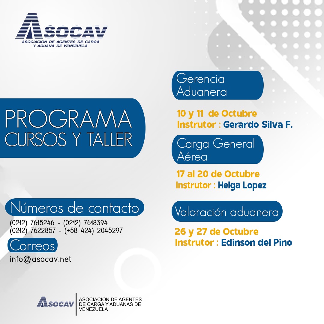 ¡Contáctanos a través de nuestros correos o teléfonos y te daremos toda la información para tu inscripción! 👇🏻

Correos :
info@asocav.net
director2@asocav.net

Teléfonos:
(0212) 761.83.94 / 761.52.46 / 0424.204.52.97