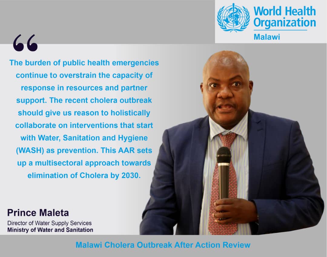Highlights: National Cholera Outbreak Review
<a href="/WASH_MALAWI/">Ministry Of Water And Sanitation-Malawi</a>
#MALAWI
#EndCholera #CholeraOutbreakReview
#HealthEmergencyPreparedness