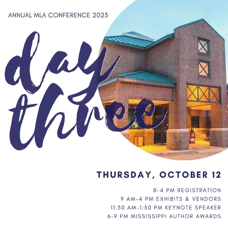 MSLibraryAssoc's tweet image. Share your conference experience with us! Tag your posts and photos during the conference with #misslib2023