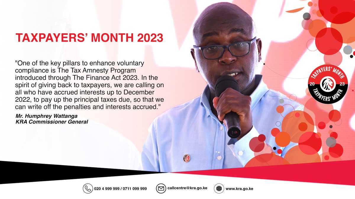 Take advantage of the TaxAmnesty. Don't miss out on this opportunity. #TushirikianeTunawiri #CustomerServiceWeek #TaxpayersMonth2023 #TaxAmnesty