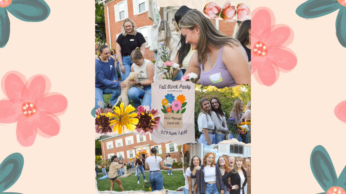 Love grows where our panthers go 💐 Thank you to everyone who joined us for the Fall Block Party in sorority court 🍂