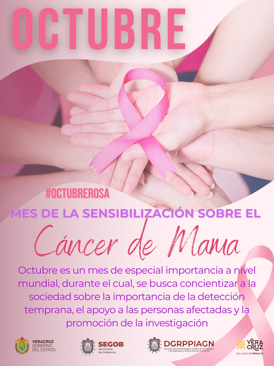 DGRPPIAGN_VER's tweet photo. Octubre, Mes de la sensibilización sobre el Cáncer de Mama.
#OctubreRosa https://t.co/H2QqAZD3sZ