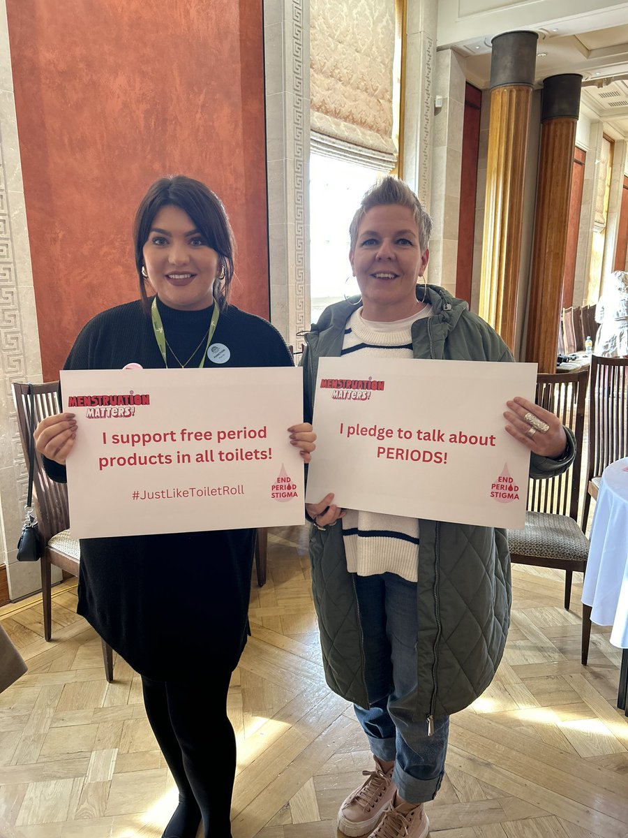 Great day attending @MMBelfast event at Stormont. @KatrinaMc_D and the team continue to empower us all to challenge stigma surrounding Periods! #menstruationmatters #periods #RSE #girlpower