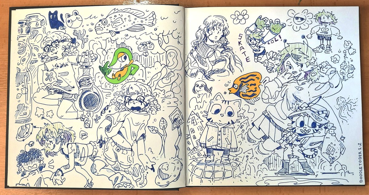 Mi versión del Inktober/Drawtober de este año:

🌻Doodletober 1 y 2🌻 
