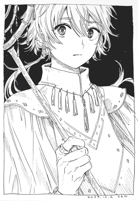 「儀式の夜に」
#inktober2023 
#inktober 
