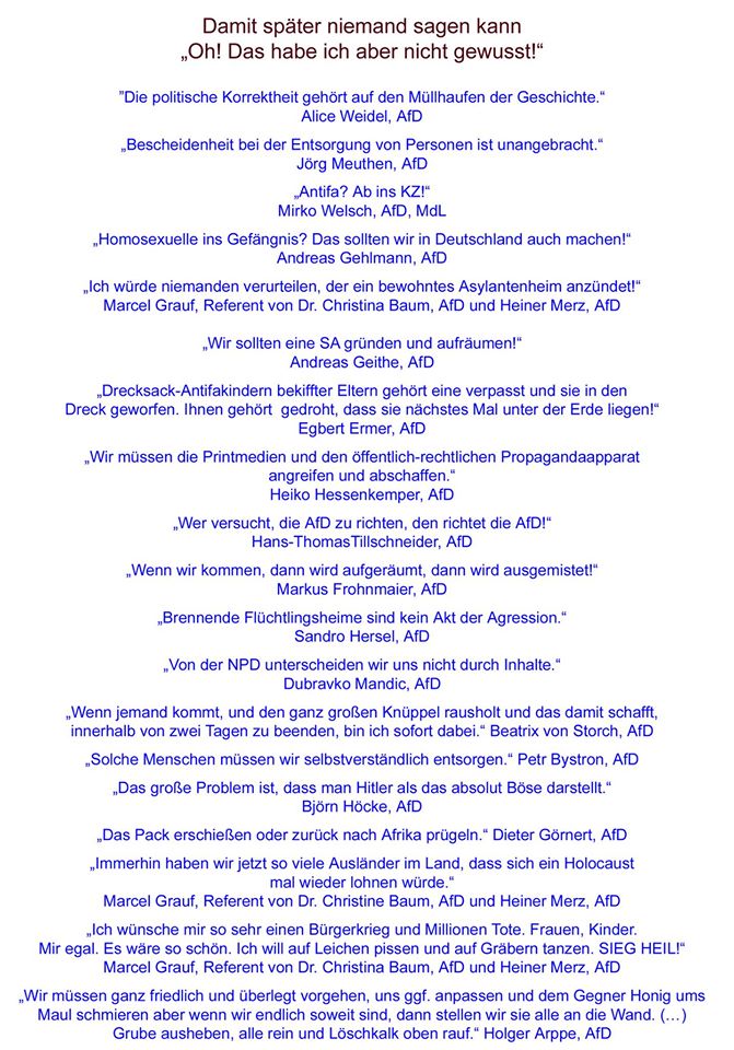 lokfuehrer_tim's tweet photo. Weil gerade so viel Aufmerksamkeit:

Ich bin der Meinung, dass der Faschist Björn Höcke bei jeder sich bietenden Gelegenheit als eben solcher benannt werden muss und die Afd alles andere als eine Alternative ist.

#noafd #BeatrixvonStorch https://t.co/jgsylW8URg