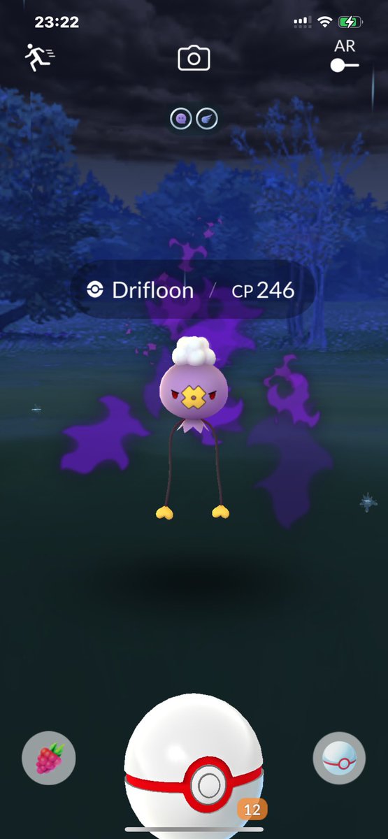 snicKerjjPoGO's tweet photo. I can already feel Halloween. 🎃 #PokemonGO #Halloween2023 #OctoberEvent #ShadowDrifloon https://t.co/i6TaI0qZRF