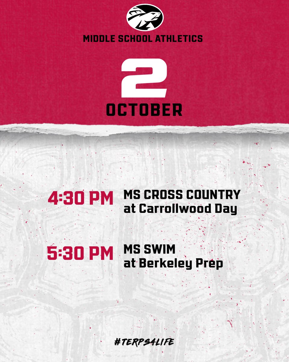 TPrep_MSSports's tweet photo. The Middle School cross country and swim teams compete today. Good luck, Terps! 🐢 https://t.co/AclQKuCIuX