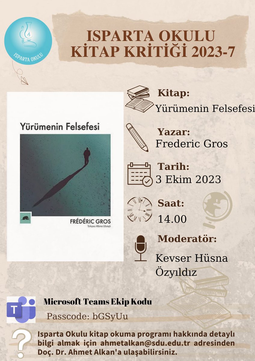 Kevser Hüsna Özyıldız (@kevserozyildiz) on Twitter photo "Yeryüzüyle hemhal olup kendimizi başkalaşmaya açarak yürüyebilir miyiz?"
Kitap kritiğimize tüm okurları bekliyoruz :)
<a href="/IspartaOkulu/">#IspartaOkulu</a> "Yeryüzüyle hemhal olup kendimizi başkalaşmaya açarak yürüyebilir miyiz?"
Kitap kritiğimize tüm okurları bekliyoruz :)
<a href="/IspartaOkulu/">#IspartaOkulu</a>