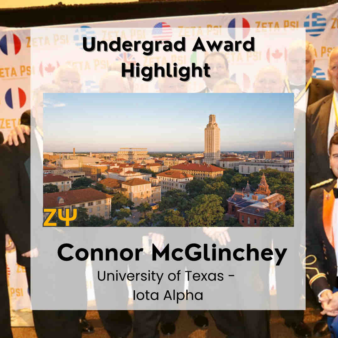 Starting this week off with another Outstanding Undergraduate Award from this past #Zetecon 2023!

Congrats to Connor McGlinchey from the Iota Alpha chapter at the University of Texas. Shoutout to his hard work as an undergraduate and for putting in the effort on staff with IHQ