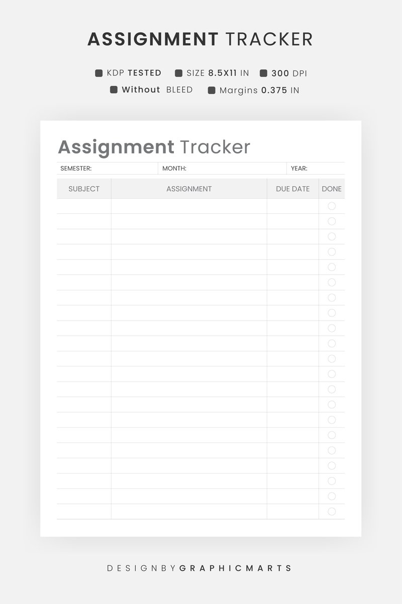 GraphicMarts's tweet image. 📚 Stay organized and crush your goals with our Assignment Tracker! 📅 Never miss a deadline again.
 
Download Link: lnkd.in/ggmtF_6h
#Assignmenttracker #planner #student #BooksWorthReading