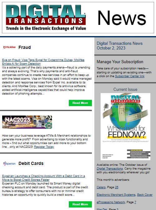 Today’s Digital Transactions News: Eye on Fraud; Experian’s Debit Card Score Boost; Exchange Bank Picks Pidgin for Real-Time Payments buff.ly/3RDWj4D #payments #fraud #merchants #phishing #scams #debitcards #creditscores #realtimepayments