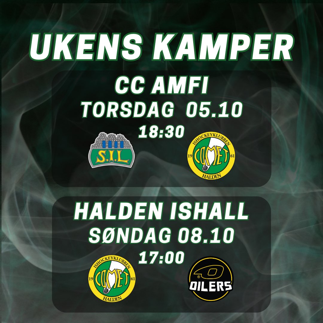 comethalden's tweet photo. Ny uke, og nye kamper står for tur.
Torsdag tar tar vi turen til Hamar for første oppgjør mot @storhamarhockey.
Søndag står regjerende Norgesmester @stavangeroilers på motsatt banehalvdel i Halden Ishall!
#2hockey #comethalden https://t.co/KSnmg8YHkA