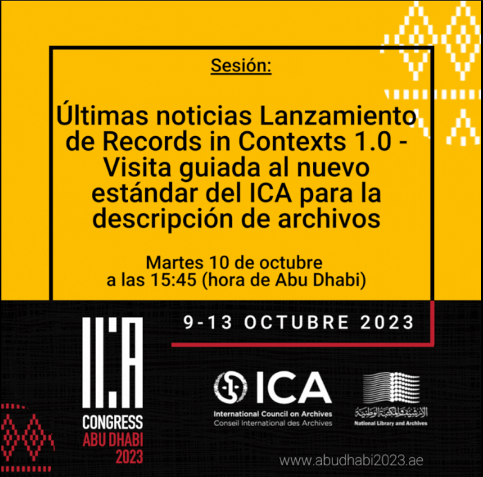 ¿Sabías que se ha publicado Records in Contexts 1.0? ⁉️😲#RiC

El Grupo de Expertos en #DescripciónArchivística del ICA ha estado trabajando duro en esto y están muy contentos de darles una visita guiada del nuevo estándar 

bit.ly/3PAmmXx