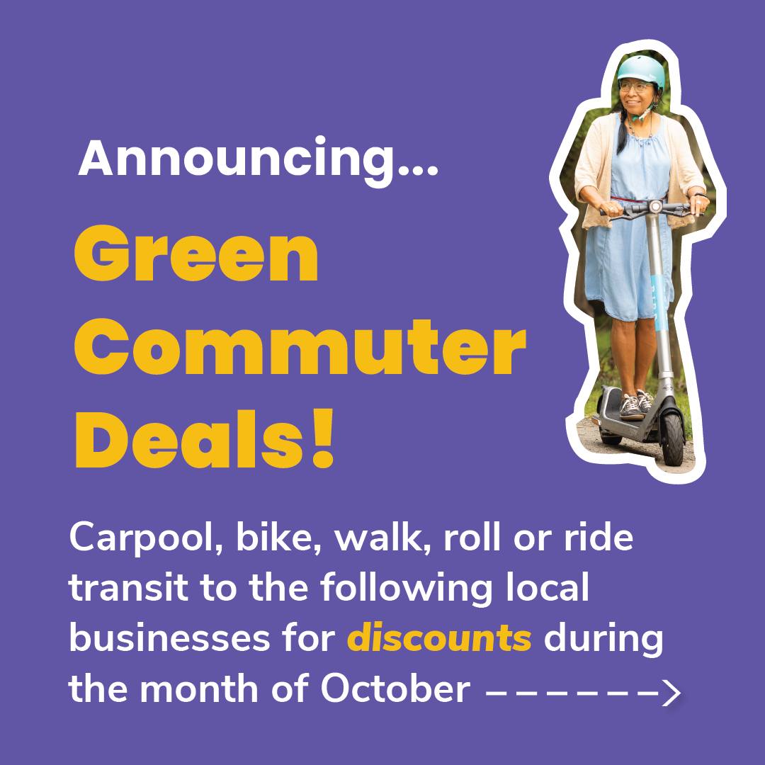 RideKCTransit's tweet photo. It’s day 2 of @waytogokc’s #GreenCommuteKC Challenge!
There’s still time to register and choose #publictransportation this month for a chance to win great prizes! ➡️ https://t.co/NXaOUsSOFk https://t.co/7Qfun5IiWX