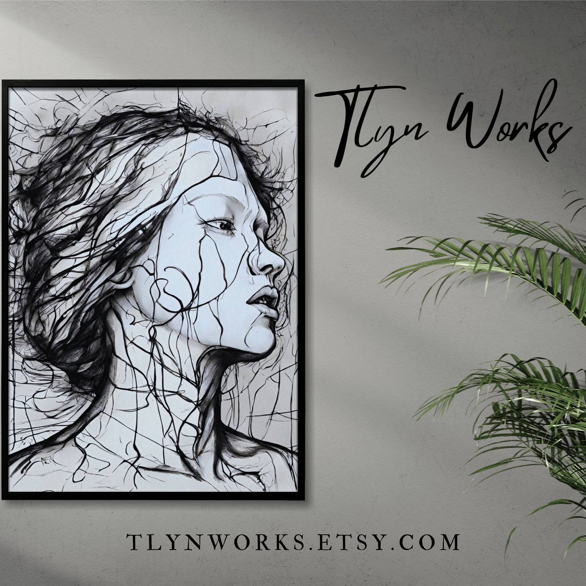 Wall Art, Poster, Sketch Art, Black ink, Line Art, Vector, Hom by TlyNWorks etsy.me/45mWuog via <a href="/Etsy/">Etsy</a>