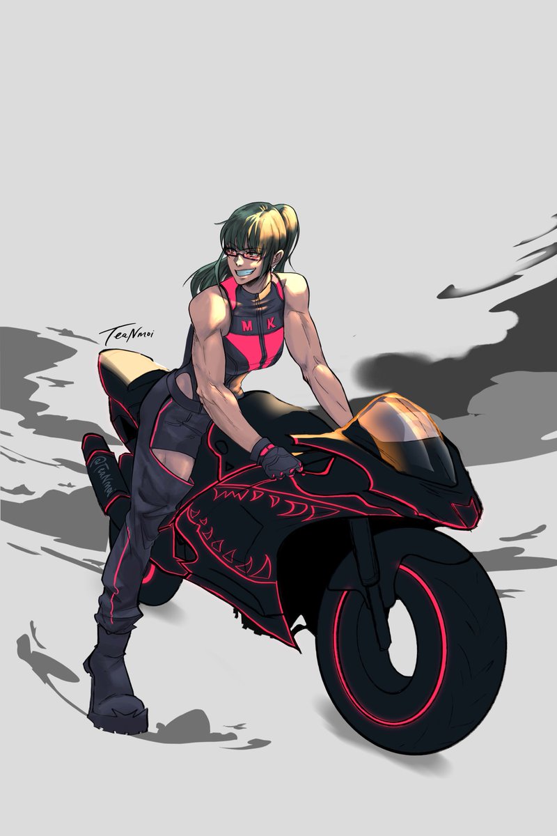 TeaNmoi's tweet photo. Maki on a R1 whoop whoop #jjk #JujustuKaisen #MAKI #makizenin #R1 #motorcycle #fanart https://t.co/nRNkrhLQAS
