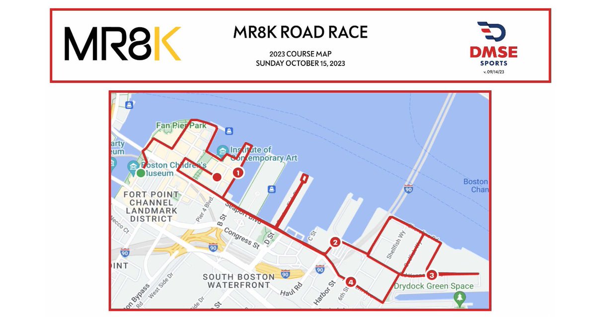 We are excited to officially announce the course for the 6th Annual MR8K! This year's course will begin at Martin's Park and end at Cisco Beer Garden in the Seaport. Don't miss your chance to take on this course on October 15th! Register today at MR8k.org