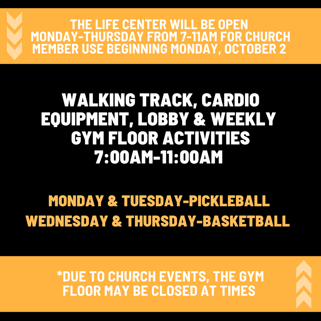 landmarkmgm's tweet image. We are excited about the Life Center being open to church members Monday-Thursday with many great weekly activities. #LandmarkChurch #LifeCenter #Exercise #Activity