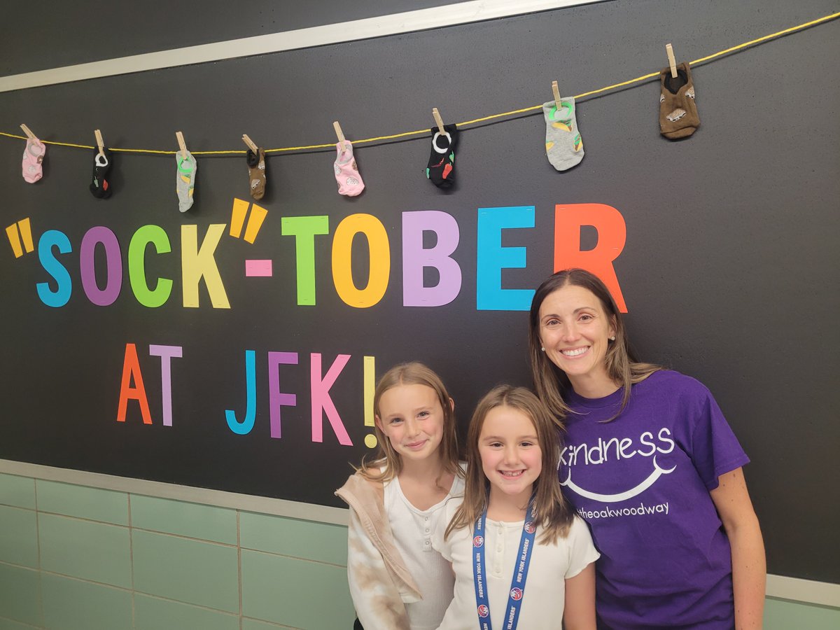 It's SOCKTOBER at JFK! Throughout the month of October, our School Quality Team and Student Council will be collecting new socks to be donated. We encourage our school community to wear silly socks on Walk to School Day (10/4) &amp; every Friday in October!