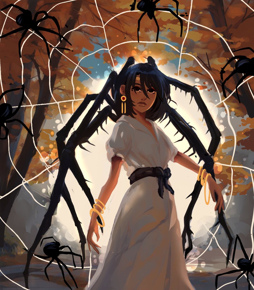 Live66991's tweet photo. Holis seguimos con el InkTober
Inktober Day 2: spider / Arañas 🕷️
•
•
#fanart #thelamentofgood #inktober #inktober2023 #digitalart #digitalpainting #inca #peru #incaart #peruart #drawing #illustration #art #dibujo #character #characterart #characterdesign https://t.co/GwZcoTZOIA