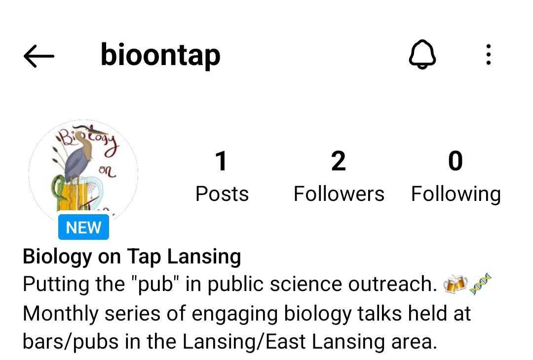 Biology on Tap is now on Instagram!! You can follow us at <a href="/BioOntap/">BiologyOnTap</a> (instagram.com/bioontap/). We will be gradually transitioning off of the Twitter/X platform, so be sure to follow us elsewhere to stay up to date!