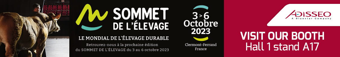 Adisseo's tweet photo. Rejoignez-nous au Sommet de l'élevage du 3 au 6 octobre 2023 à Clermont-Ferrand !📍
Notre équipe a hâte de vous accueillir au Hall 1 - Stand A17.
À demain 🍃👉 https://t.co/iXHz82CELp
#Adisseo #SommetDeLelevage #Event #Agriculture #Élevage https://t.co/id1FNJQmRq