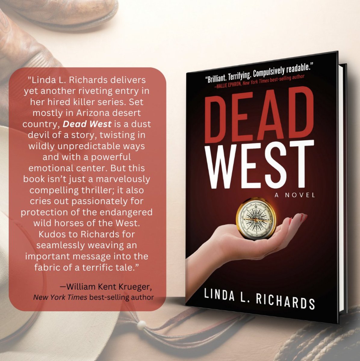 lindalrichards's tweet photo. I might have made a tactical error. In my most recent book, I didn't leave readers wanting more; I left them thinking more wasn't a possibility. The 4th book will be out next year. But right now, readers are calling DEAD WEST the final book in the series. It's not. #NewBook #NOIR https://t.co/yOymgm78Oa