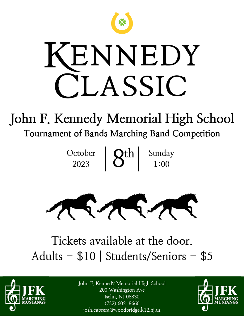 JFK is hosting its first-ever marching band competition Sunday, October 8th at 1:00pm!