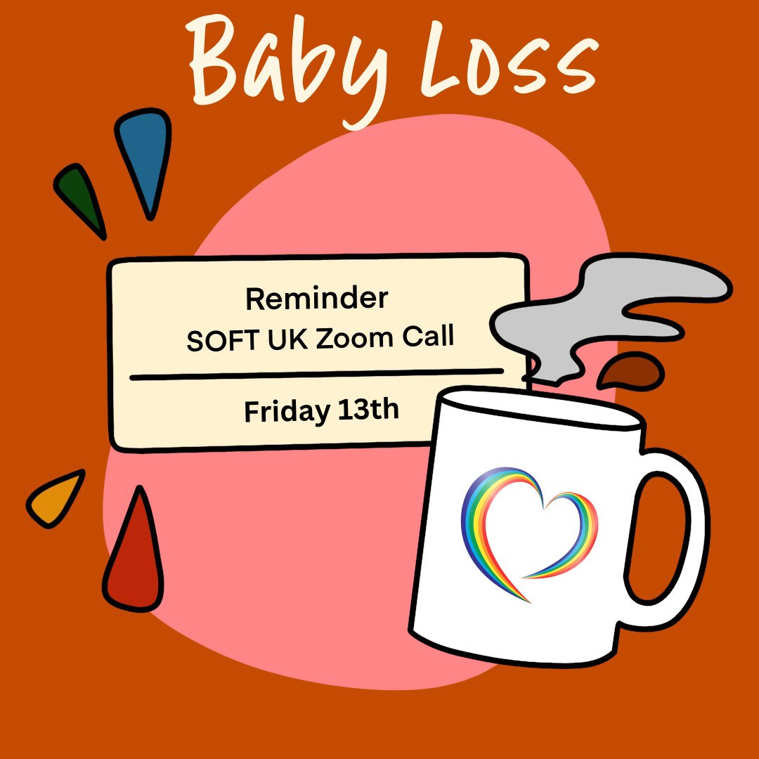 We will be hosting a call on Friday 13th at 19:30 during Baby Loss Awareness Week. Please get in contact if you'd like to join and speak with families and members from SOFT UK. Email sonia.sankoli@soft.org.uk for an invite. #babylosswareness #blaw2023