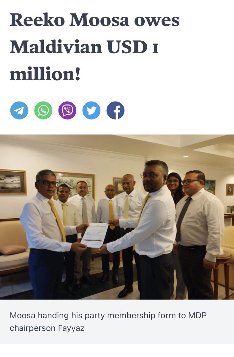 faathunn's tweet photo. Kindly request @ReekoMoosa to promptly settle the longstanding outstanding amount owed to @MaldivianAero dating back to late 2019,withholding payment by inappropriately using your influence over the government 

Cc : @iameeru https://t.co/v8vqjYrosv
