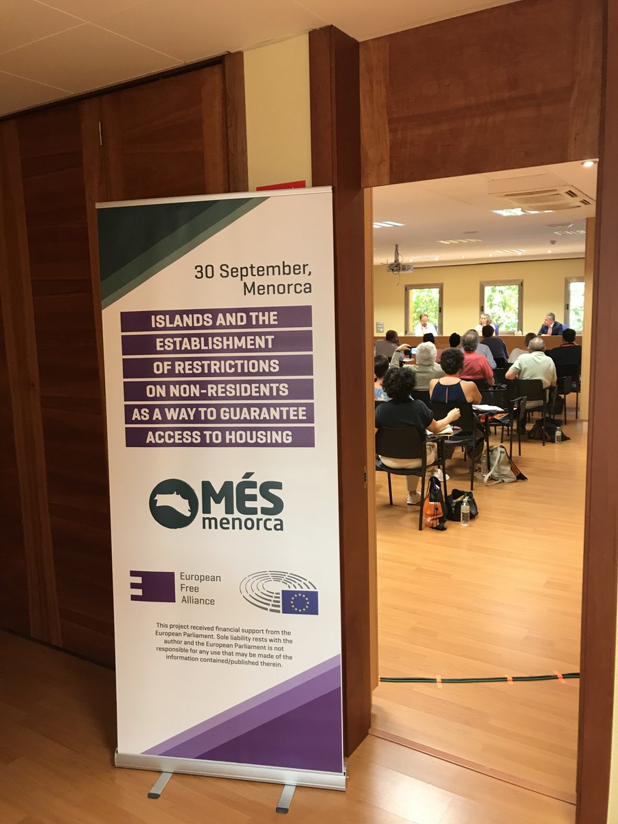 EFAparty's tweet photo. The conference on #rigthtohousing, followed by the #MenorcaDeclaration discussed possible solutions with experts and people who are aware of the true reality of islands. We talked about how restrictions on housing for non-residents, cooperative models, and tourism are keypoints👇 https://t.co/hZKqlWlW81
