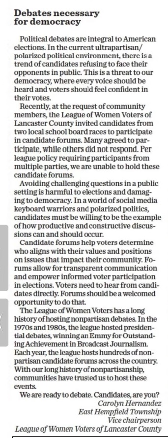 League of Women Voters - Lancaster PA tweet media