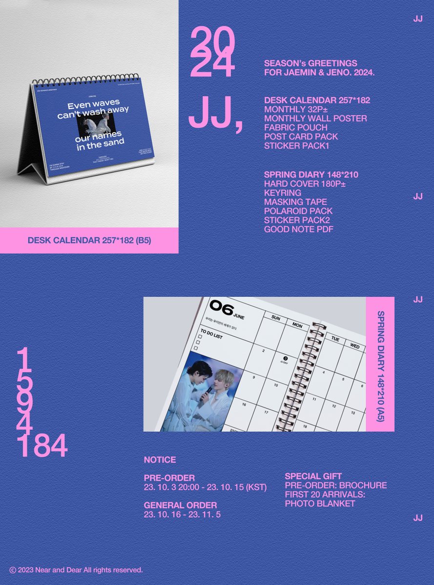 2024 Season's Greetings
© Near and Dear

𝗘𝘃𝗲𝗻 𝘄𝗮𝘃𝗲𝘀 𝗰𝗮𝗻'𝘁 𝘄𝗮𝘀𝗵 𝗮𝘄𝗮𝘆
𝗼𝘂𝗿 𝗻𝗮𝗺𝗲𝘀 𝗶𝗻 𝘁𝗵𝗲 𝘀𝗮𝗻𝗱

jj-nearanddear.com

10/3 20:00 - 11/5 (KST)
RT 추첨 두 분께 시즌그리팅을 드립니다.