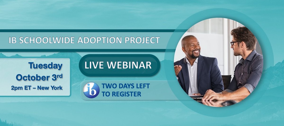 ONLY TWO DAYS LEFT TO REGISTER! If you are a school in the US or Canada offering the #IBDP or #IBCP and you would like to hear more about how schools can partner with the @iborganization to broaden access, register today: shorturl.at/luHQ7 #DEI #IBSchoolwide #Learn2Learn