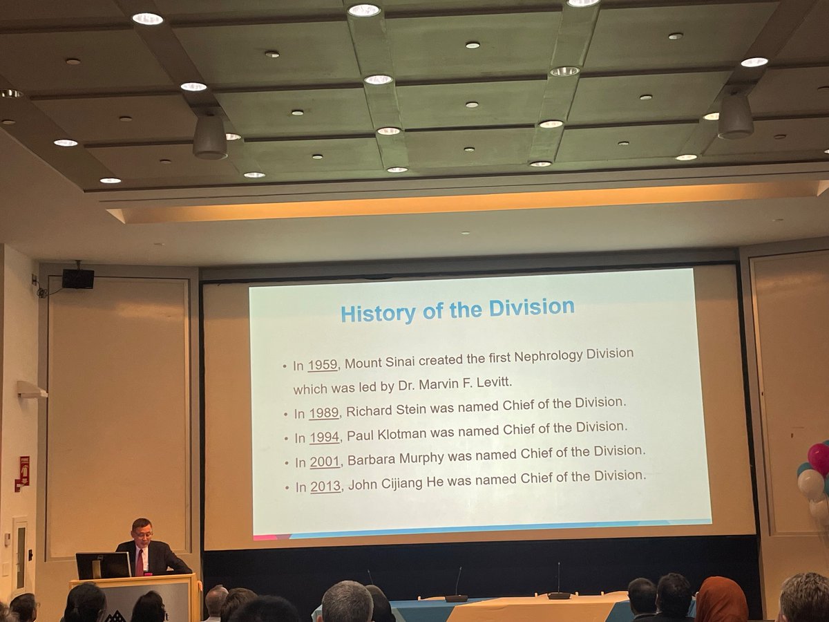 ISMMSKidney's tweet photo. #Nephrology Division Chief @CijiangHe sharing our history during today’s “#Dialysis Odyssey”  and honoring Dr. Ruth Abramson &amp;  Dr. Barbara Murphy

@DOMSinaiNYC @IcahnMountSinai https://t.co/oY3qdlB9eI
