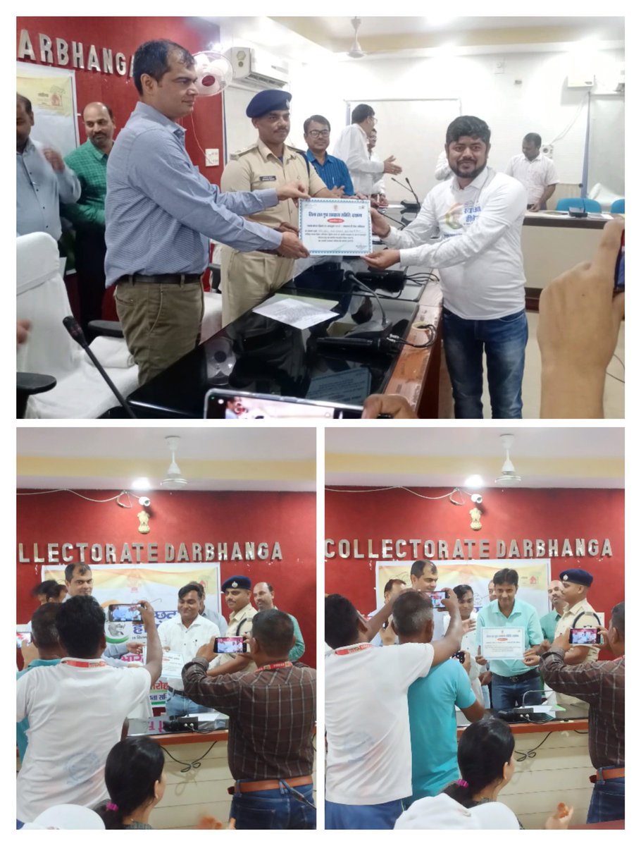 lsba_darbhanga's tweet photo. @DarbhangaDm ने स्वच्छ भारत दिवस के अवसर पर स्वच्छता ही सेवा अभियान में बेहतर योगदान देने वाले जिला समन्वयक/सलाहकार को किया सम्मानित।
@BiharRDD @IPRD_Bihar @kumarvinuvinay @LSBA_Bihar @MoRD_GoI @Rahulkumar_IAS @PankajEnviro  @ratnishverma @Shital_V0709 #SHS2023 @SumanlalKarn https://t.co/A1gX3gKvJy