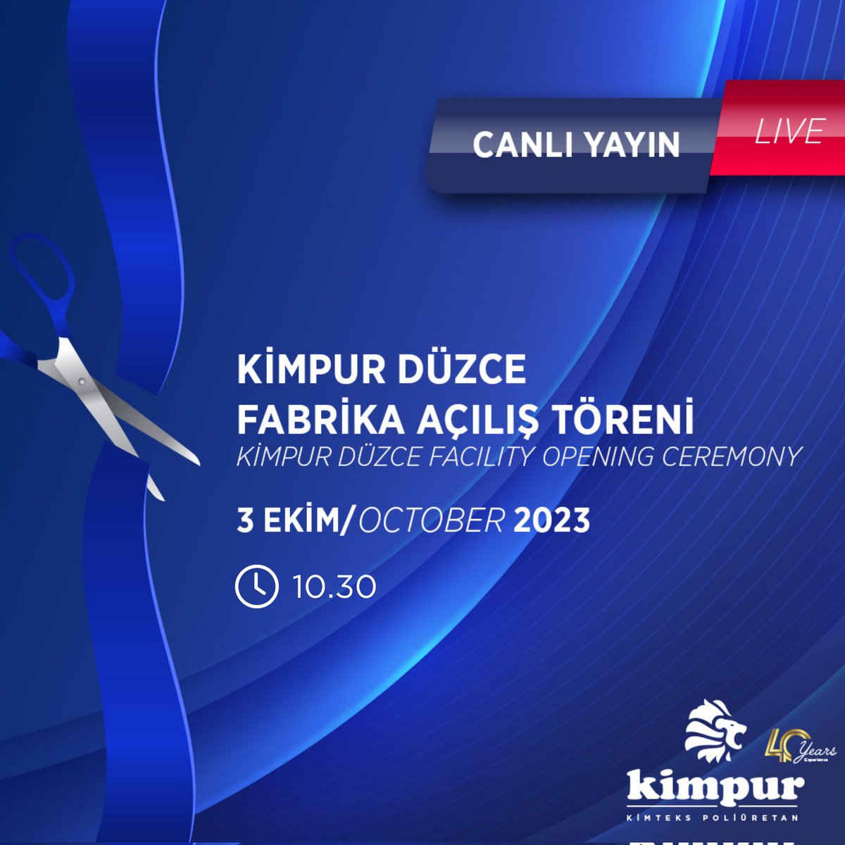 OnderEkinci7's tweet image. 40 yıllık deneyimimiz ışığında şekillendirdiğimiz Düzce’deki yeni fabrikamızın açılışını gerçekleştiriyoruz.

3 Ekim Salı günü saat 10.30 da Instagram ve YouTube üzerinden yapılacak olan canlı yayınlarla heyecanımıza ortak olabilirsiniz.

#Kimpur
#Kmpur
#KimpurDüzce