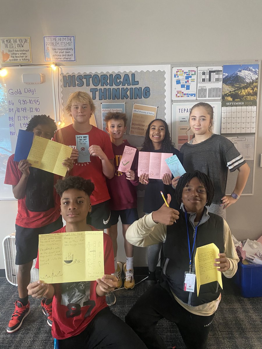 EastwoodMS's tweet photo. It might be the week before Fall Break, but our Eagles are still working hard! Students in Ms. Martin's Social Studies class are making pamphlets for/against the Revolutionary War inspired by Common Sense and Thomas Paine.

#WhyWT #WTproud https://t.co/1uIw1JlrNc