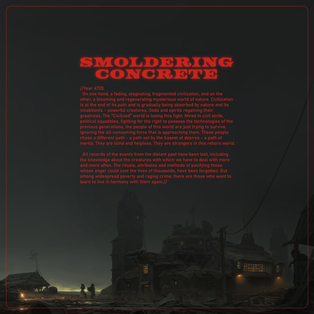 akimkaliberda1's tweet photo. Hello everyone!

I present to you my personal project - #SMOLDERINGCONCRETE. In this thread I'll be posting everything related to #SC. The project is in progress so you will see a lot of reworks but most important a lot of new art.

So join in! https://t.co/6VOd3yY0tb