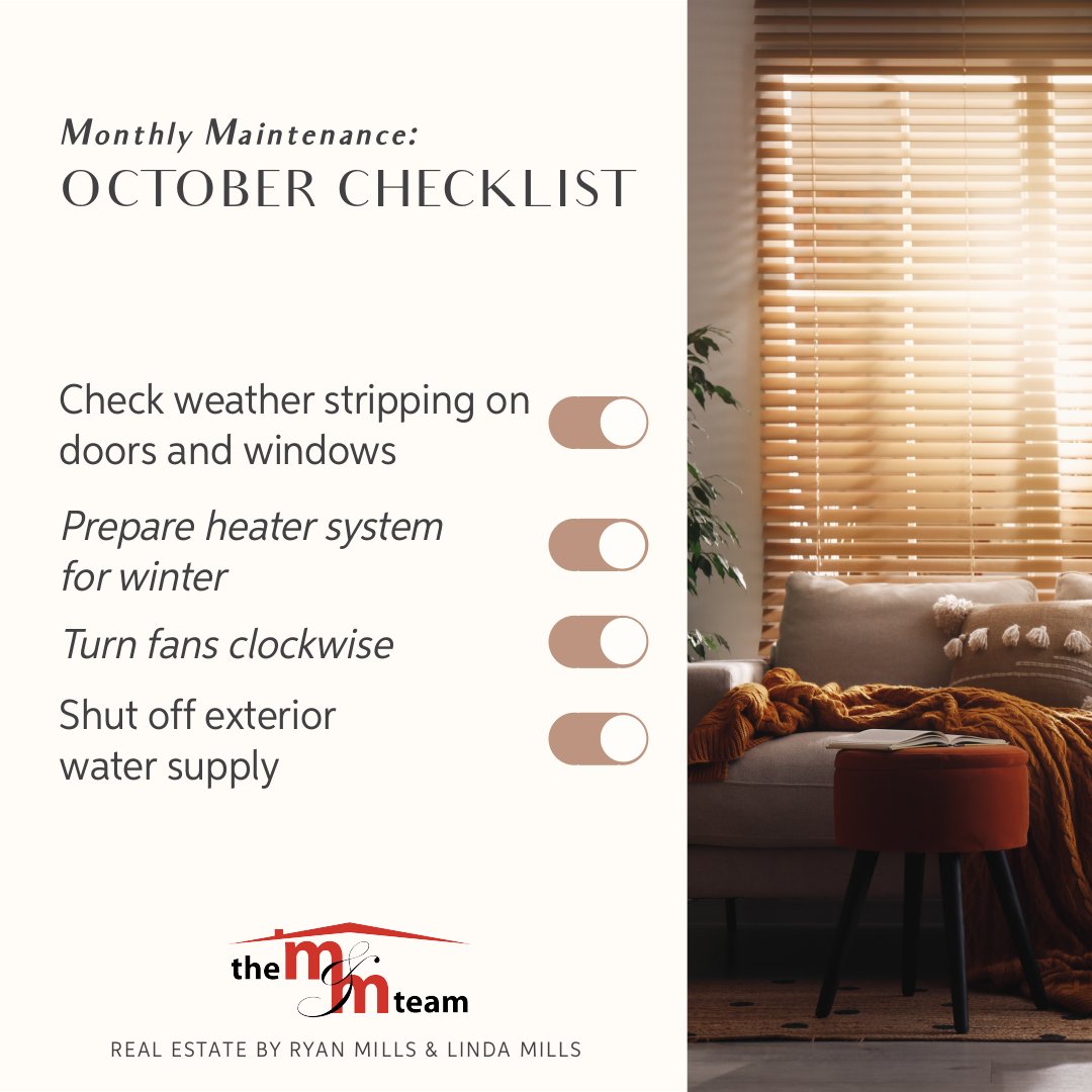 RealtorRyan's tweet image. Here are some commonly overlooked home maintenance tips. What are other items on your list to do this month? #homeownertip #homemaintenance #homechecklist #TheMMTeam #RealtorRyan